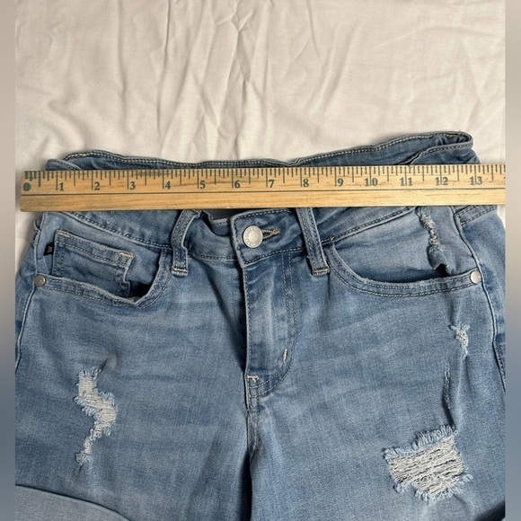 Judy Blue Distressed Denim Stretch Shorts, Size Small - Picture 8 of 12